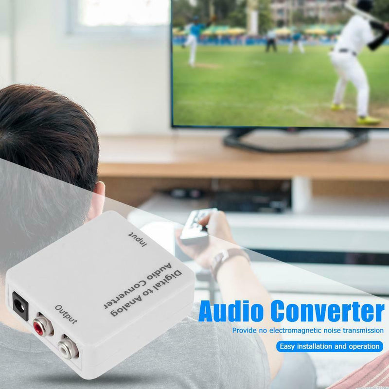 Optical Coaxial Toslink Digital To Analog Audio Converter Adapter RC L/R