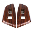 4Pcs Peach Wood Grain Car Interior Inner Electric Window Switch Panel Cover
