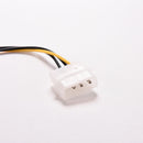 1x 4-Pin Molex/IDE to 3-Pin CPU/Case Fan Power Connector Cable Adapter 20cm LJ