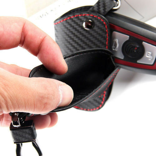 Real Leather Carbon Fibre Style Key Cover Case For BMW 1 2 3 4 5 6 7 Series