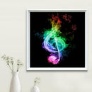 5D DIY Full Drill Diamond Painting Colorful Musical Note Cross Stitch Craft