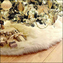 Home Outdoor Christmas Decoration White Plush Christmas Tree Skirt