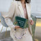 Fashion Women Shoulder Bag Letters PU Leather Flap Messenger Bags (Green)