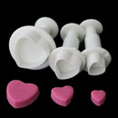 3pcs Love Heart Shape Cookie Plunger Cutter Fondant Gumpaste Cupcake Topper MoME