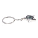 Metal Star Compass Pendant Keychain for Men