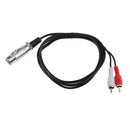 3Pin XLR Female to 2 RCA Male Plug Splitter Audio Adapter Cable Cord 1.5 Meter