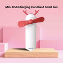 Cartoon Deer USB Rechargeable Handheld Small Fan Mini Portable Fan (1pc)