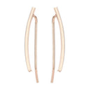 Creative Simple Earring For Women Exquisite Minimalist Line Bar Surface Cuf Q2Y8