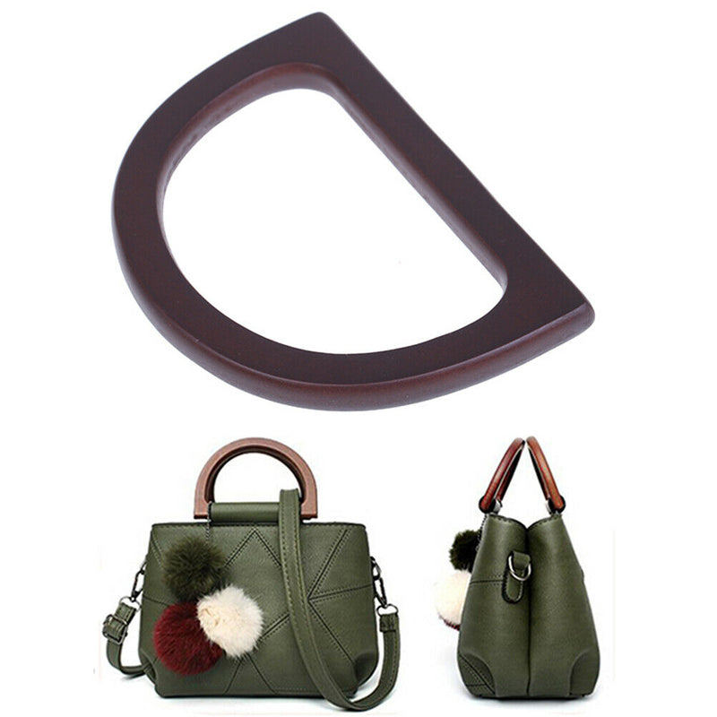 1Pcs Wooden Bag Handle Replacement for DIY Purse Making Handbag Shopping Tot OZ