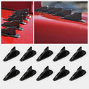 Universal EVO-Style ABS Roof Shark Fins Spoiler Wing Kit Vortex Generator 10pc V