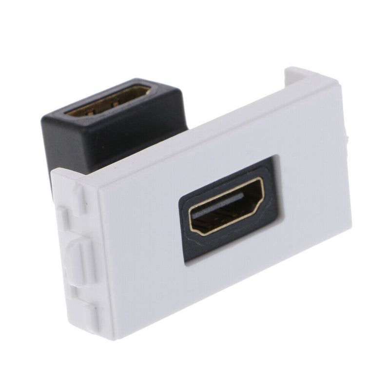 HDMI Wall Socket Module 90 Degree Jack Solderless Type 2 Way Female/Female