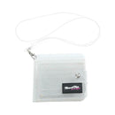 Women Purse PVC Clear Short Purse Mini Money Wallet Card Case Bag (White) SN9F