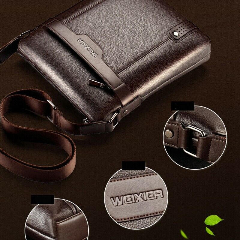 Weixier Men Messenger Bags Pu Leather Shoulder Crossbody Bag Men Handbag Ma W2A7