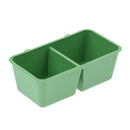 20 PCS Single and Double Rectangle Cup Bird Food Bowl Water Cup for Parrots