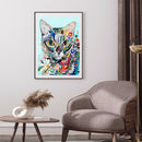 Full Square Drill Picture 5D DIY Colorful Cat Rhinestone Diamond Painting