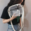 Women PVC Jelly Transparent Shoulder Crossbody Bag Girl Messenger Clutch Handbag