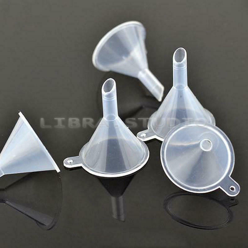 20pcs Plastic Clear Small Mini Funnel for Liquid Oil Perfume Diffuser Bottle Lab