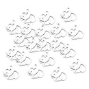 20 Pieces Stainless Steel Good Luck Elephant Charms Pendants Spacer Beads