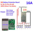 1X(10S 36V 15A Lithium Li-Ion Battery Power Bms Pcb Pcm Protection Board Fo