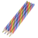 4pcs simple creative rainbow  wooden pencil for kid painting learning award OZ