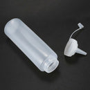 4X Clear White Plastic Squeeze Sauce Ketchup Cruet Oil Bottles 8oZ