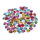 100Pcs 2 Holes Wood Ladybug Handmade Wooden Buttons Sewing Scrapbooking DIY