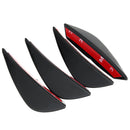 4Pcs Universal Car Front Bumper Fins Lip Spoiler Canards Splitters Chin Diffuser