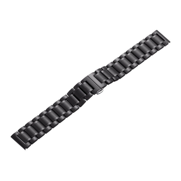 Stainless Steel Wristband & Butterfly Closure for HUAWEI Watch Black