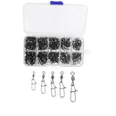 210Pcs Rolling Swivels Ring Fastlock Fishing Pin Snap Connector Accessories