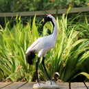 Garden Bird Ornament Realistic Red-crowned Crane Animal Outdoor Statue NEW