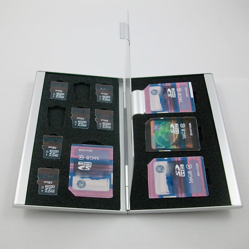 New.Metal Aluminum Micro SD TF MMC Memory Card Storage Box Protecter Case Holder