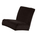4 Pieces Velvet Short Dining Chair with Low Back Seat Cover Bar