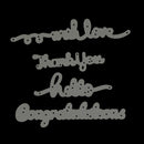 Greeting Words Cutting Die Metal Scrapbooking Dies Craft Dies Greeting Card ME