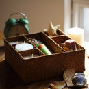 7 Plaids Storage Baskets Style Made From Sea Straw Sundries Home Storages H