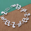 Jewelry Fashion Note Shaped Wedding Charm Bracelet New DWA