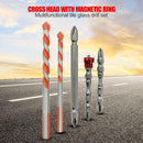 5pcs/set Threaded Triangle Tungsten Steel Wall Tile Concrete Drilling Bit