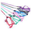 Pet Dog Puppy Cat Kitty Nylon Harness Leash Lead Embroidery O4D8