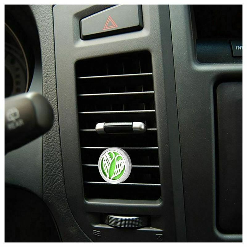 Car Air Freshener Aromatherapy Essential Oil Diffuser - Angel Wings Stainle R7C2
