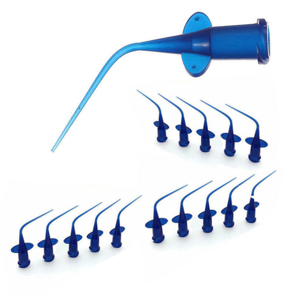 Dental Disposable Irrigation Syringe Tip Endo Oral Needle Tip Plastic Blue WOI