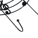 Creative Iron Musical Note Gate Hook Strong Wall Hanger Hook Free Nail (Bla