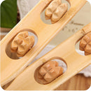 1pc Bamboo Massager Back Scratcher Wooden Body Roller Stick Back Scratcher 3c