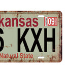 2Pc Retro Bar Garage Wall Decor License Plate Metal Sign JGE 616 E & 946 KXH