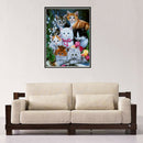 DIY Animal Diamond Painting Cross Stitch Kit Embroidery Decor Craft (Cat)