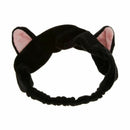 Hairbands hair ornament with cat ear for facial - black