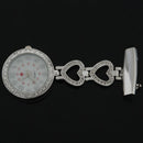 Ladies Heart Steel Crystal Nurse Doctor Paramedic Tunic Brooch Quartz FOB P I8V8