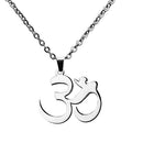 Stainless Steel Gymnastics Sanskrit Design Buddha Charms Pendant Necklace