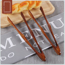 Wooden Cooking Kitchen Tongs Food BBQ Tool Salad Bacon Steak Bread Cake ClipX2
