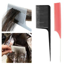 2pcs Sectioning Weaving Highlighting Foiling Hair Combs Highlight Salon Comb