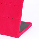 Necklace Display Board Jewelry Earrings Stand Bracelet Showcase (Rose Red) A