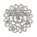 1 x Fashion Elegant Diamond Hollow Diamond-studded Heart Wedding Bridal Bro X6R9